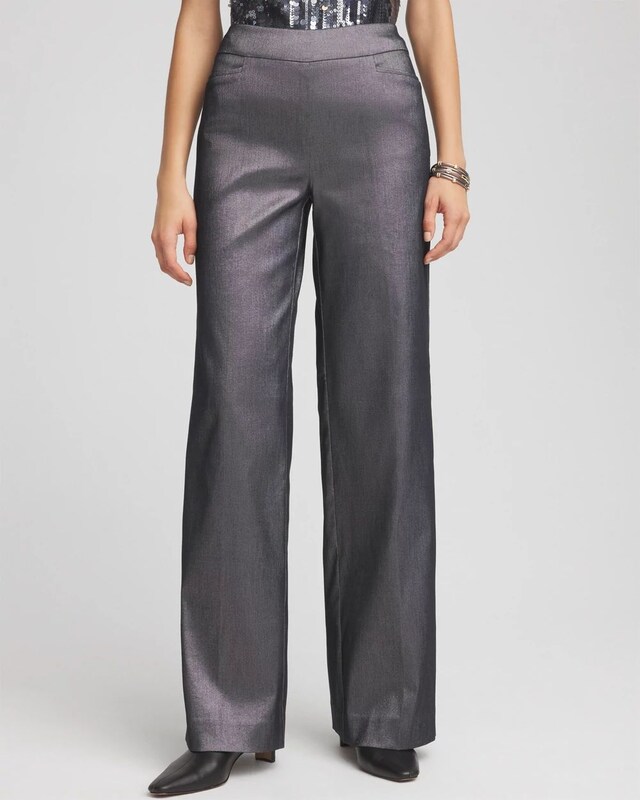 Silver Brigitte Wide Leg Pants - image 1